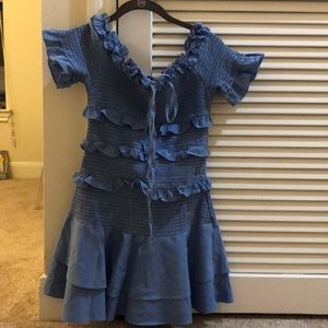 blue mini dress